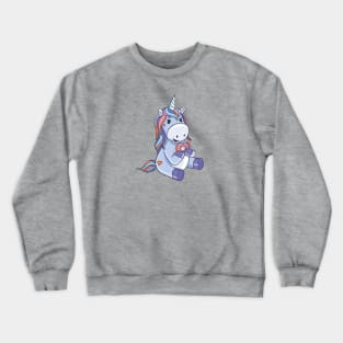 Unicorn with Sprinkles Donut Crewneck Sweatshirt